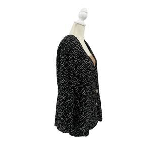 Robert Too VTG Blazer Jacket WMNS 20W Plus Size Diamond Print Black/White Office